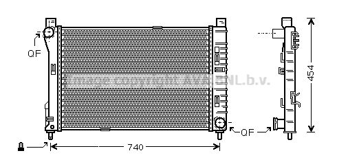 AVA QUALITY COOLING Jäähdytin,moottorin jäähdytys MSA2378